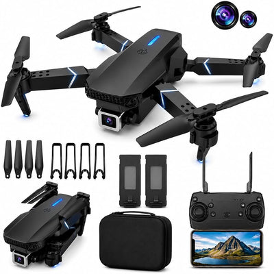 MTech Foldable HD
Camera Drone – WiFi FPV
RC Quadcopter with One-
Key Return & Altitude
Hold Model E88