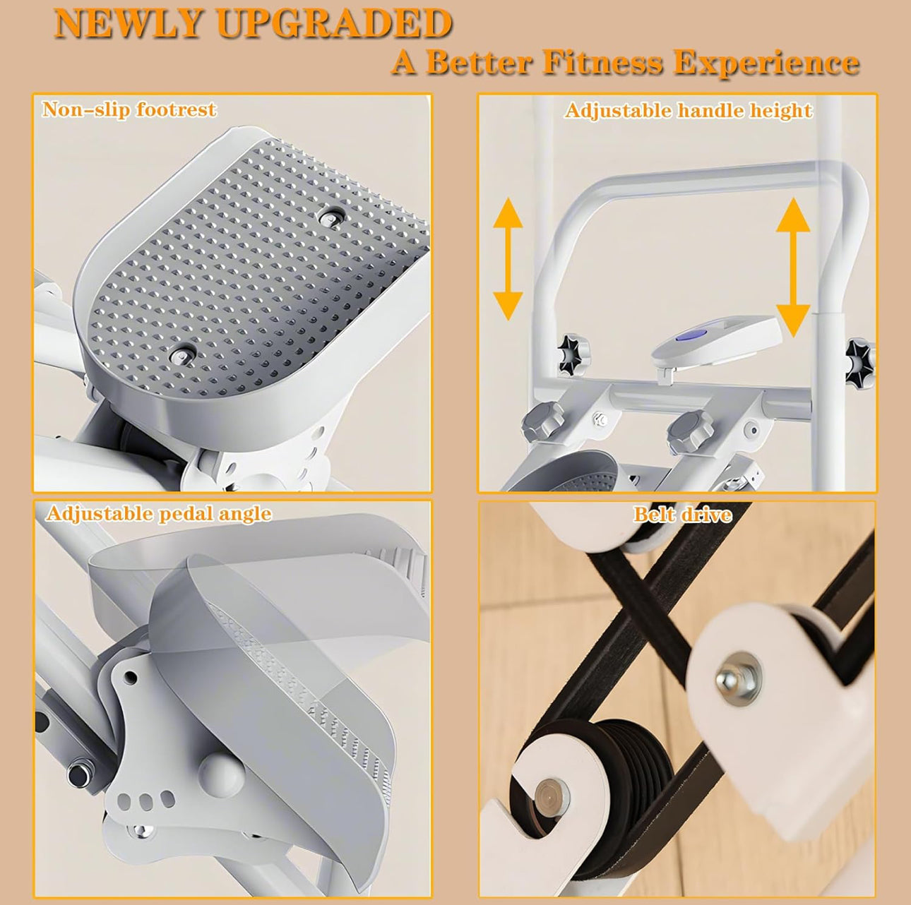 Pro-Sportz Stair Climber Stepper for Home Gym Exercise, Vertical Climber Machine for Full-Body Workout, Folding Cardio Exercise Climber with LCD Monitor, Adjustable Handlebar & Pedals