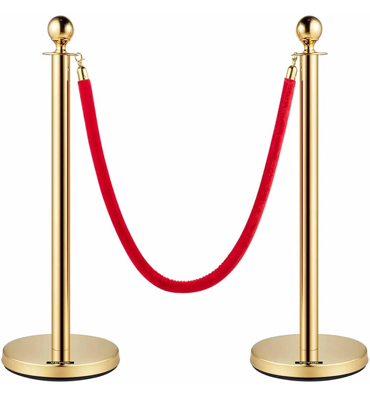 MFURN Event Barriers Stanchion Rope Set - Gold