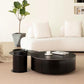 MFurn Round Mosiac Coffee Table With Glass 2pc