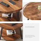 MFurn Modern Double-Layer Round Coffee Table, For Living Room, Sofa Side Table, Bedside Table - Ideal For Balcony, Corner Table, Tea Table - Sleek Design