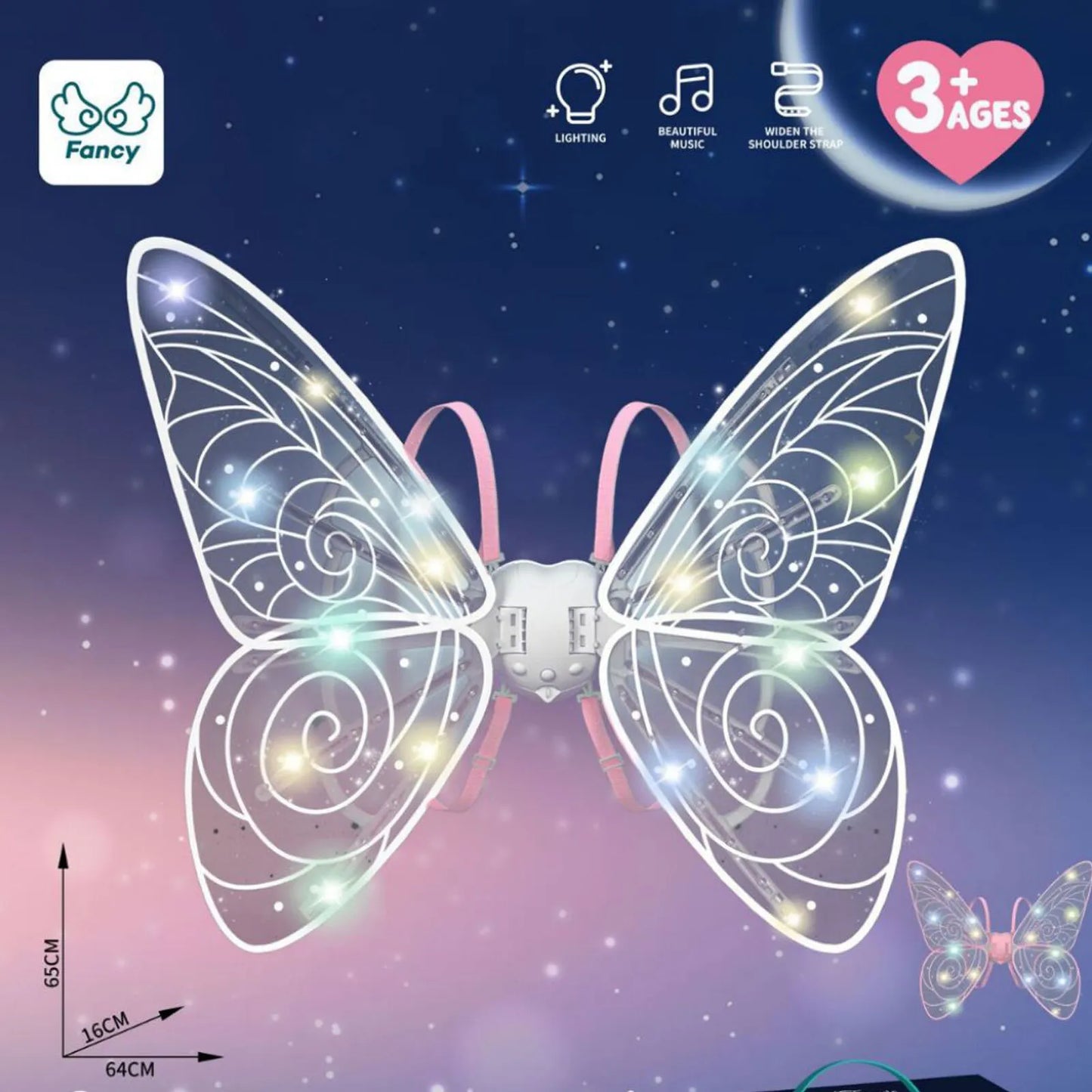 LED  Electric Fairy Wings - Moving Butterfly Wings Dress Up
