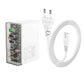 Network Charging Station Hoco N36 Fuerza PD 3USB/3Type-C 65W (white)
