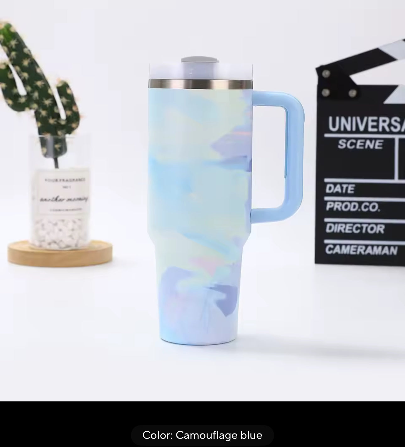 M-Home 1200ml Stainless Steel Thermal Bottle Cup with Handle, Lid & Reusable Straw – Leakproof, Double-Wall Insulated, Dishwasher Safe, Hot &amp; Cold Drink Travel Tumbler
