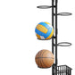 MSPORTZ Multi-Sport Ball Storage Rack Vertical Design, Built-in Baskets, Organise Your Garage or Home Gym