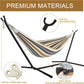 MHome 2-Person Hammock With Stand Brazilian-Style Outdoor Indoor