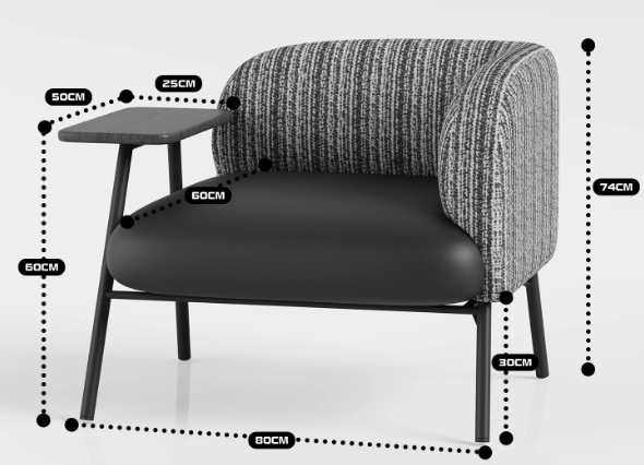 MFurn Leisure Occasional Sofa With Side Table