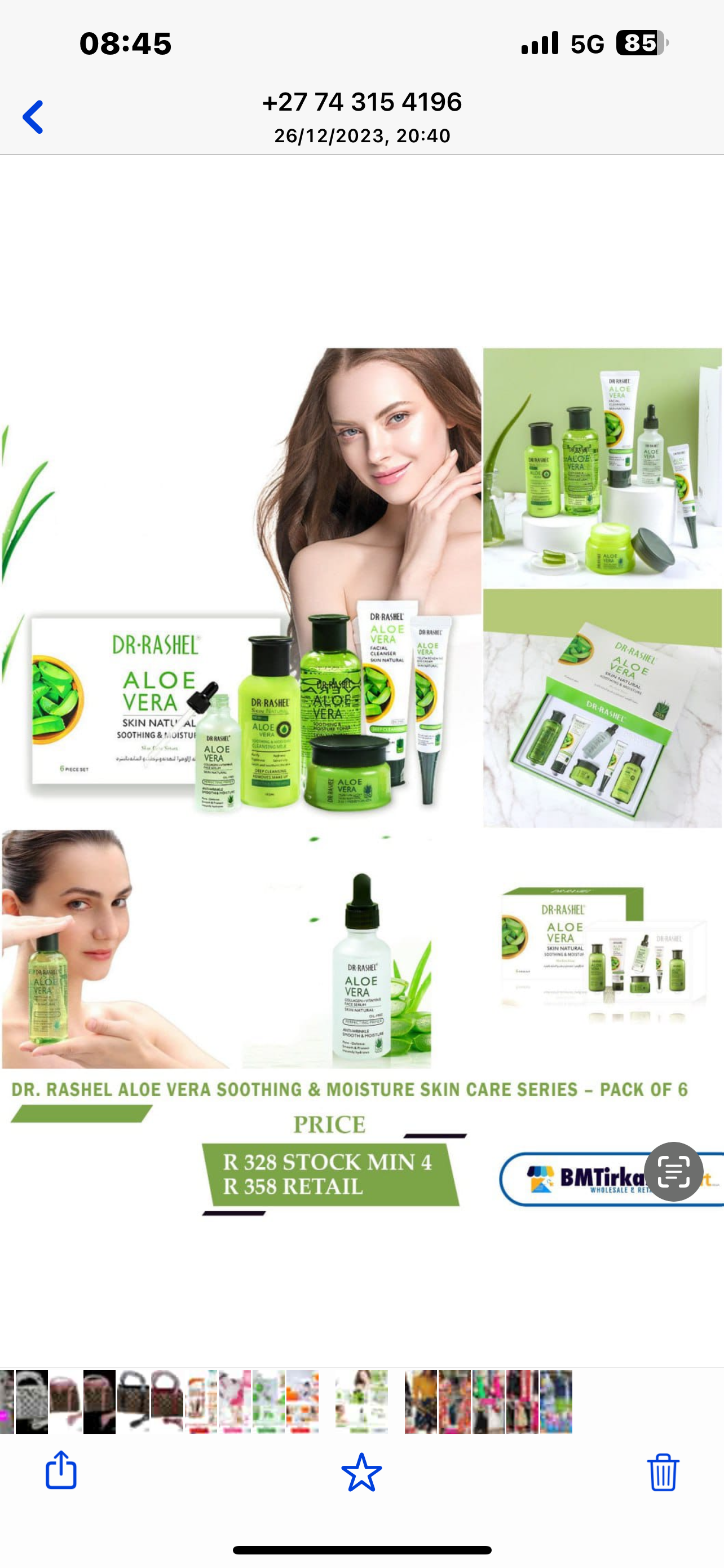 Dr. Rashel Aloe Vera Soap, Face Serum, Facial Peeling/Scrub & Moisture Cream Day/Night Mask - Combo