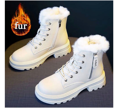 Women's Winter Ankle Boots, Velvet Padded Ankle Boots, Warm Thick Soles Cotton Ankle Boots, Short Ankle Boots, Non-Slip