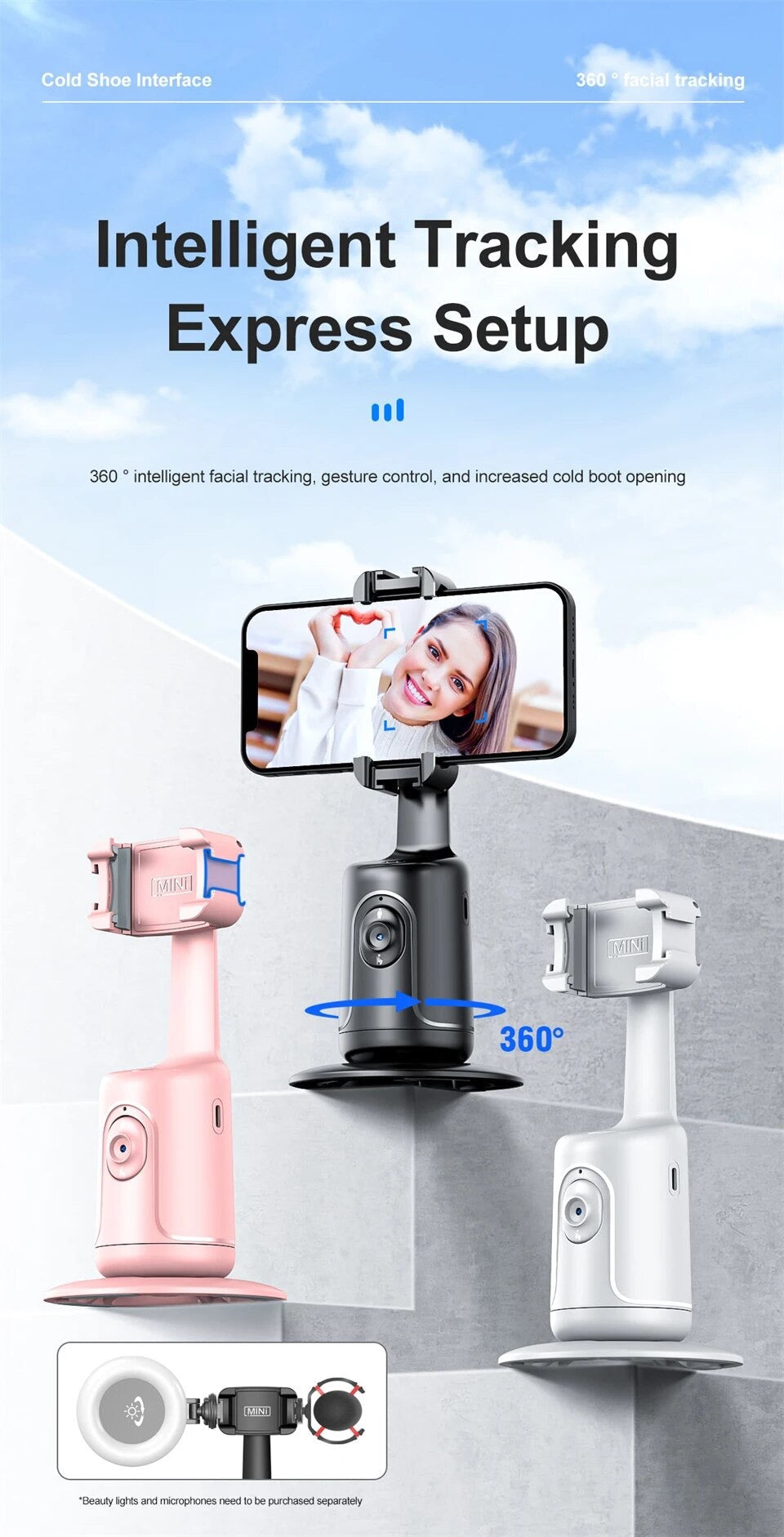 Smart Auto Face Detecting Tripod