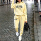 Women’s Tracksuit Set Hoodie + Pants MILANO Print Autumn Winter Outfit-Various Colours