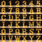 LED Letter & Number Lights Gold Various Options