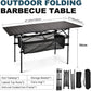 MHome Folding Camping Table – Adjustable Aluminium Outdoor Table with Storage