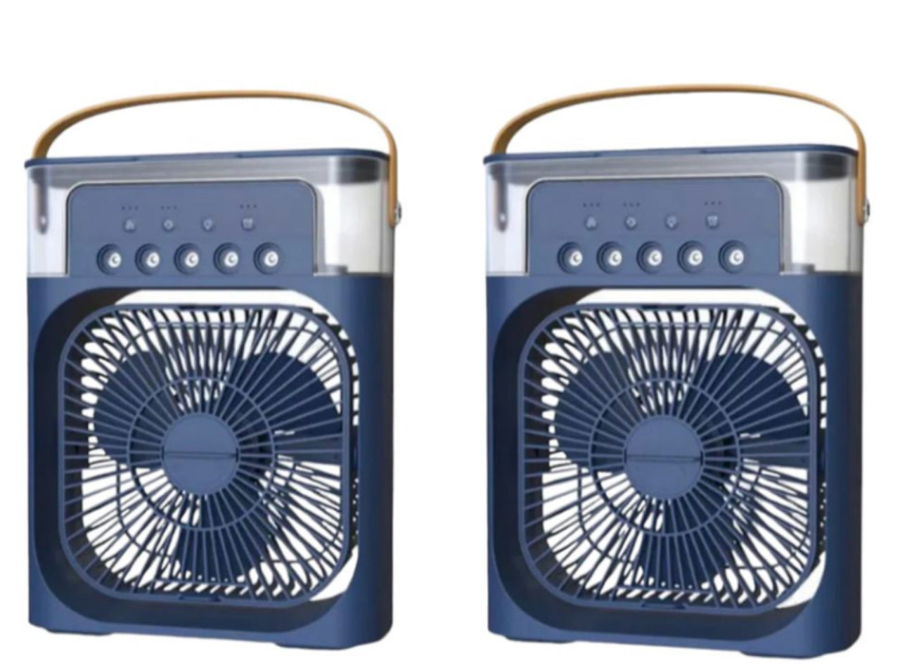 MTech Portable Air Cooler 4-In-1 Mini Mobile Conditioner Fan, Cooling Fan and Humidifier, 7 Colors LED Night Lights 3 Speeds Personal Evaporative Coolers, Conditioning Home Office - Various Options 2pc
