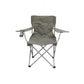 MHome  Classic Adult Folding Camp Chairs with Mesh Cup Holder 4pc Set Grey Only