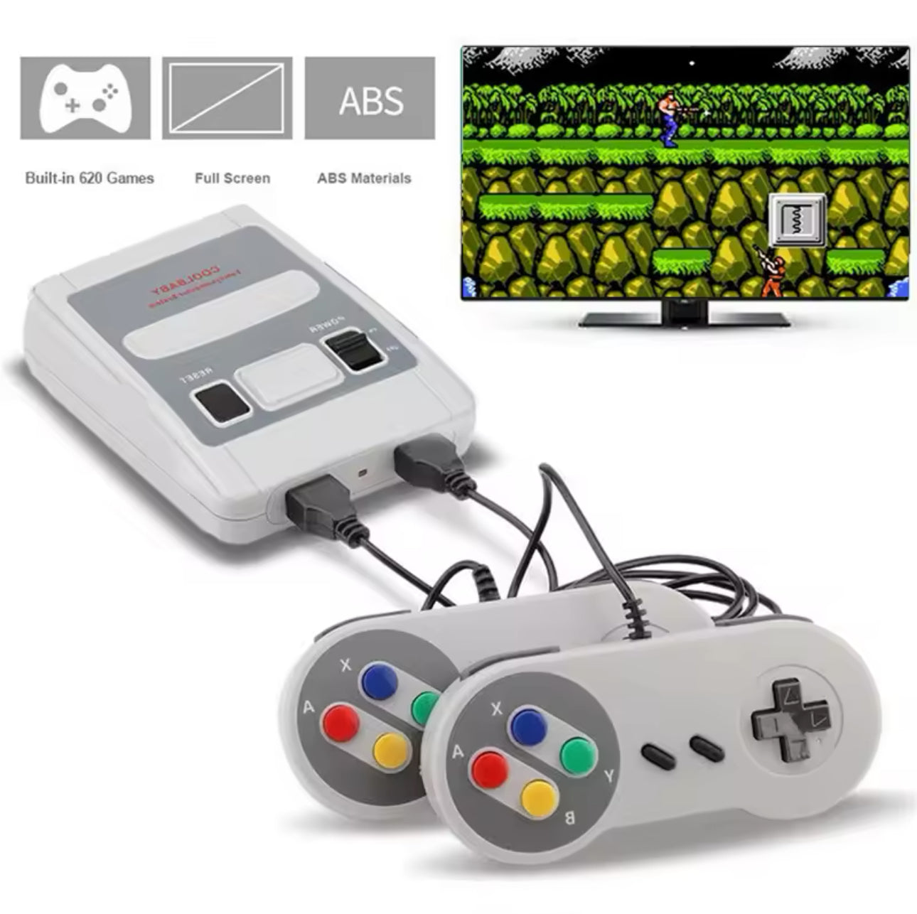 Mini Retro TV Game Console Built-in 620 Class Games With 2 Controller