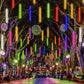 Christmas LED Meteor Shower Rain Light, 80cm 8 Tubes SMD LED Snow Fall Lighting Snow Lights Cascading Icicle String Light for Christmas New Year Night Lighting Garden Tree Home Decor, Multicolor