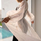 Ladies Floor Length Sheer Mesh Cardigan-Various Sizes & Colours