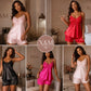 Ladies Silky Satin 2pc Sleepwear