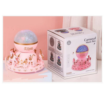 Mtech Unique Carousel Music Box Starry Night LED Projector