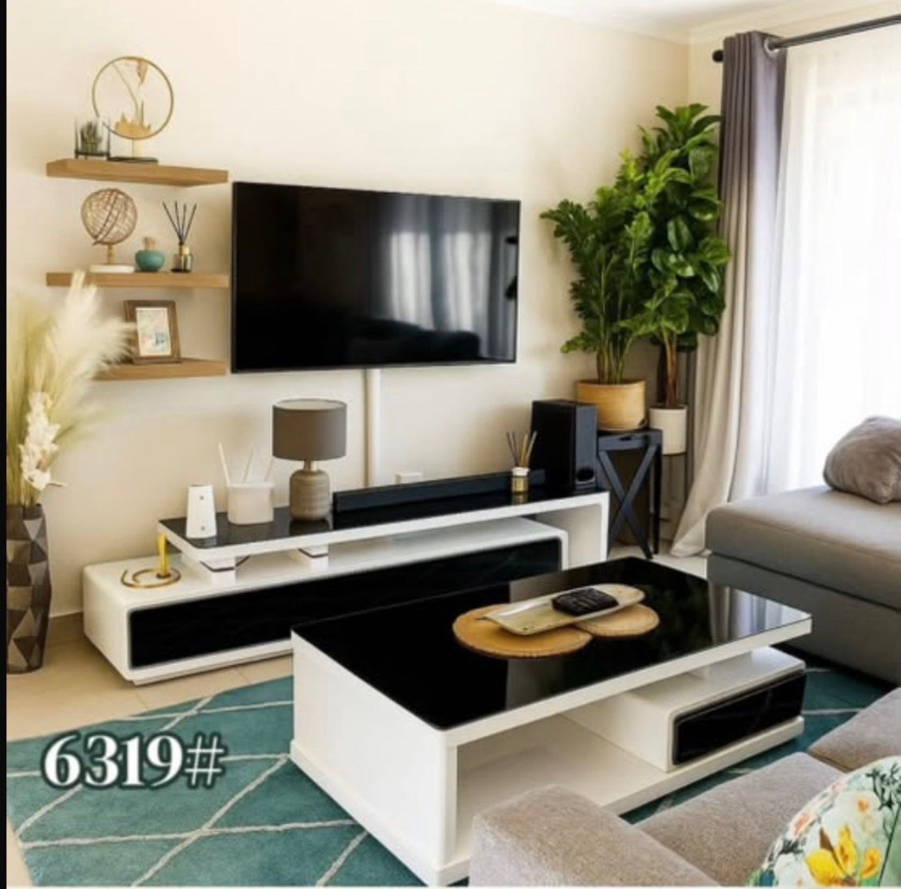 MFURN Modern TV Stand & Coffee Table Combo