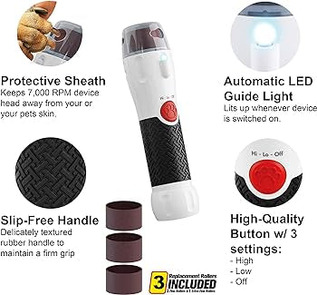 Bell + Howell Pawperfect Pet Nail Rotating File for Dogs, Cats, and Other Small Animals As Seen On TV (Rechargeable)