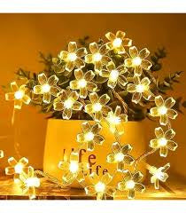 Party Propz Flower Lights for Home Decoration -30LED String Lights, Warm White Light for Indoor Outdoor Decor, String Light for Decor,Christmas  Decoration for Home.