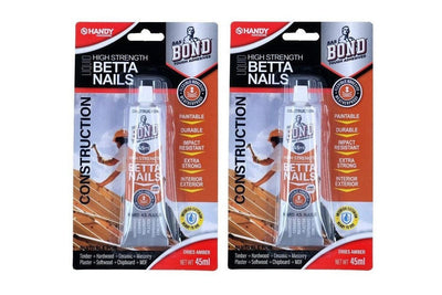 SAS Bond Liquid High Strength Betta Nails Construction Adhesive 45ml-2pc pack