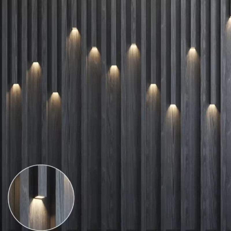 MHOME 3D Modern WPC Wall Panels With LED Lights
