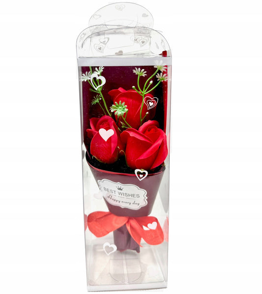 Floral Bouquet Valentine's Day Gift Bouquet, Birthday Gift- Available In Pink or Red Options