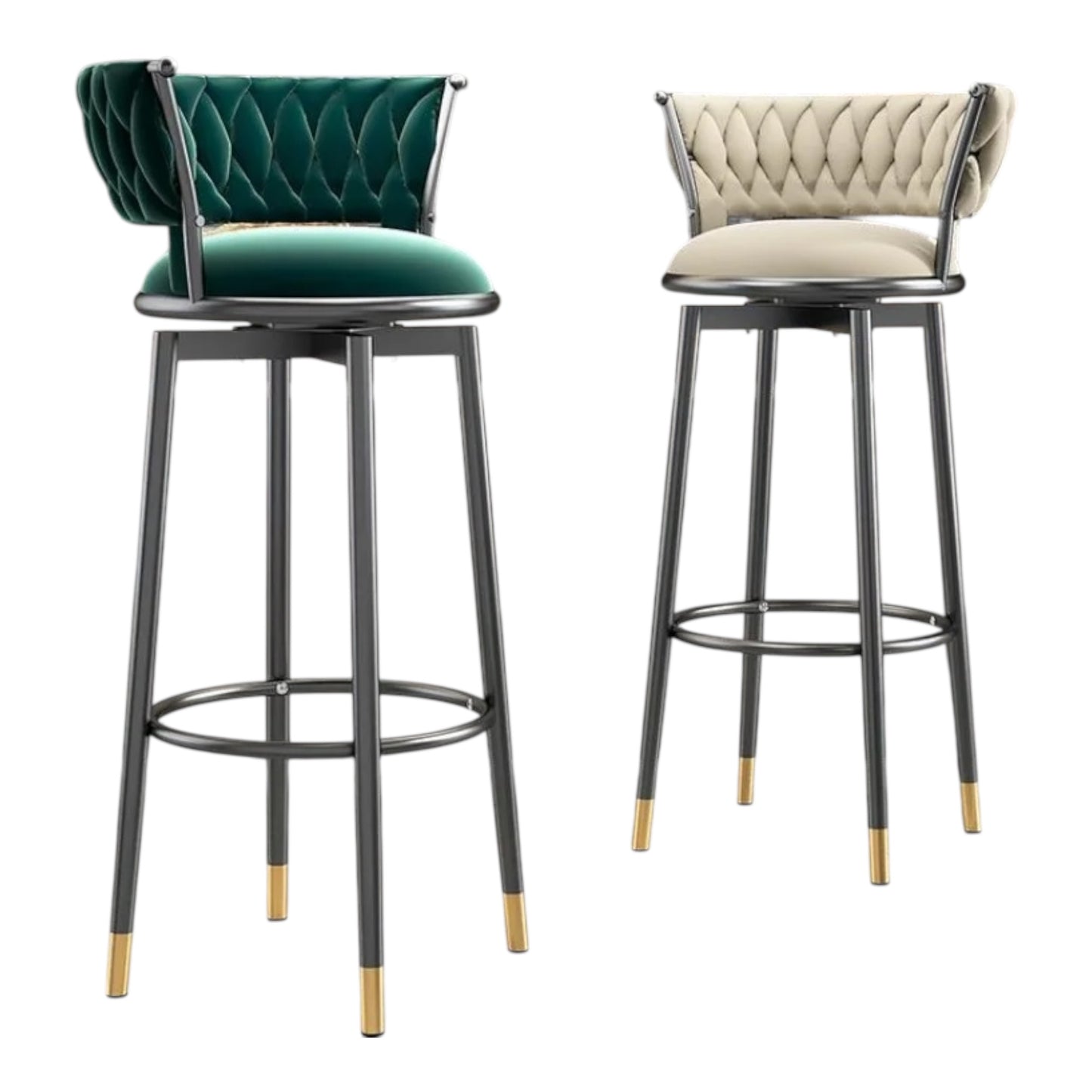 MFurn Luxury Velvet Swivel Bar Stool-Various Colours