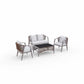MFURN Pesci Woven Rope Style Outdoor Patio Set 4pc