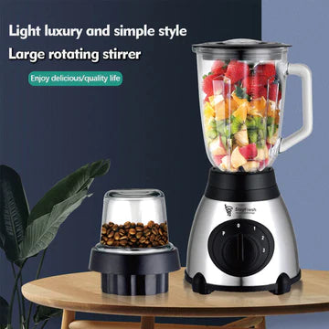 RAF 1.5L Electric Blender R.288 With Glass Jug & Grinding Cup – 850W High-Speed Fruit & Vegetable Blender