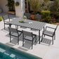 MFURN 7-Piece Outdoor Patio Dining Set with Polywood Table & Chairs