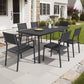 MFURN 7-Piece Outdoor Patio Dining Set with Polywood Table & Chairs