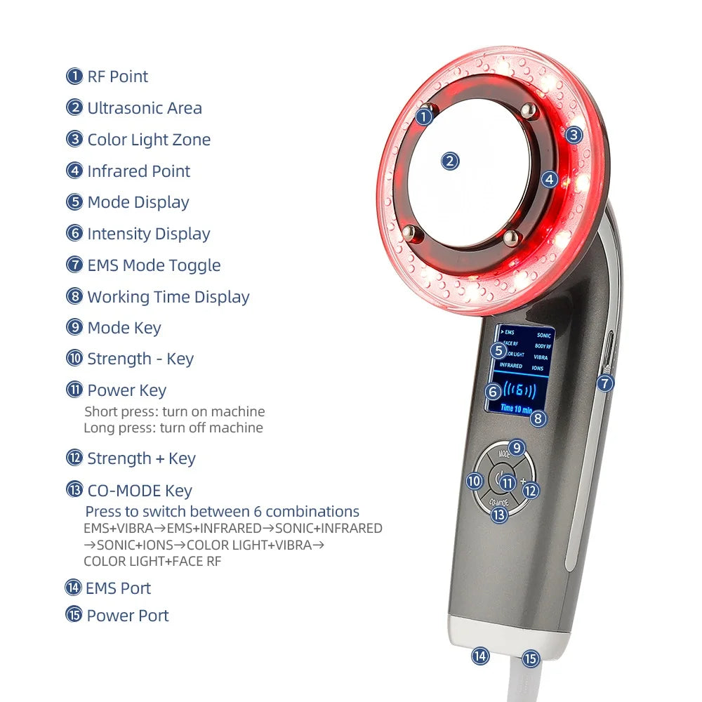 Body Slimming 8-IN-1 Machine ,Anti-Cellulite Fat Burner Skin Lift Tighten Massager - Available In Black or White
