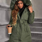 Ladies Hooded Faux Fur Lined Parka Jacket - Various Colours