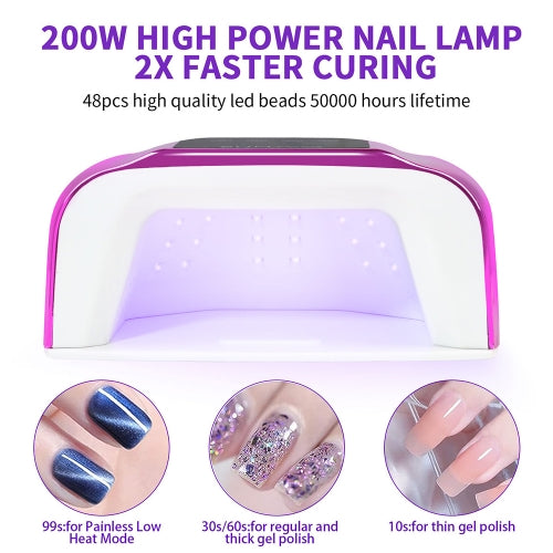 Sun Rechargeable Nail UV 48 LED Lamp Dryer Professional Cordless Quick Dry Gel Polish Curing Lamp Nail Tool S20