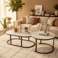MHome Modern Marble MDF Nesting Table Set 2pc Various Options