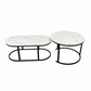 MHome Modern Marble MDF Nesting Table Set 2pc Various Options