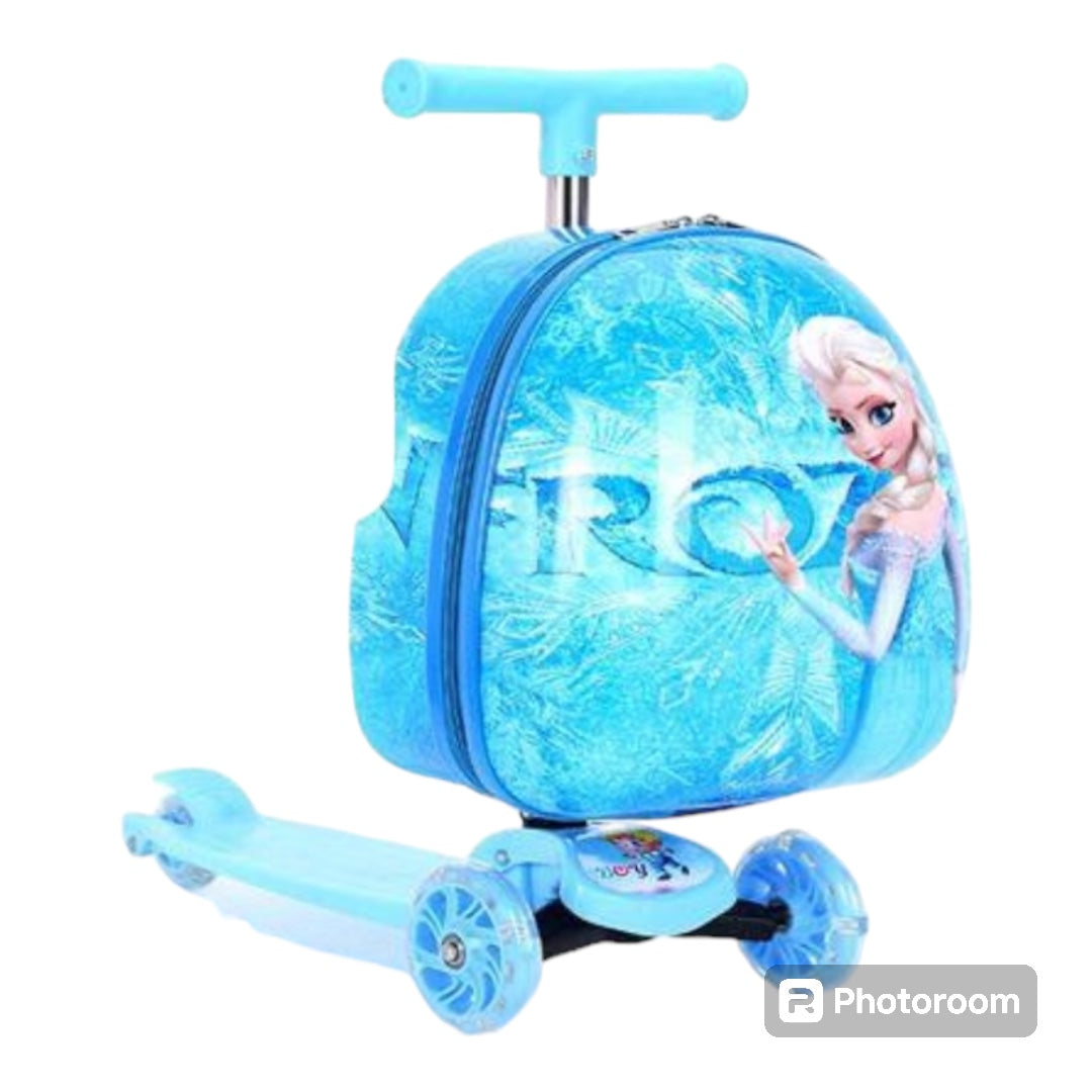 Cartoon Theme Suitcase on Wheels -Trolley Case Carry on Scooter