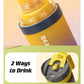 MHome 3-Piece Water Bottles with Handle & Straw in Dazzling Colours