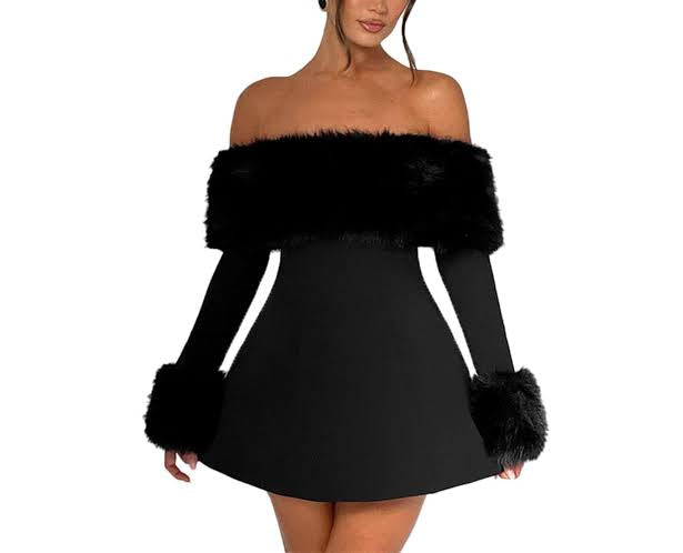 Sexy Off-Shoulder Elegant Mini Dress-Various Colours