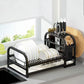 MHome Carbon Steel Kitchen Storage Rack – Multifunctional Dish & Cutting Board Organizer
