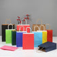 Kraft Paper Bag with Handles Solid Color Gift Packing Bags for Store Clothes Wedding Christmas Supplies Handbags Kit - 12pc