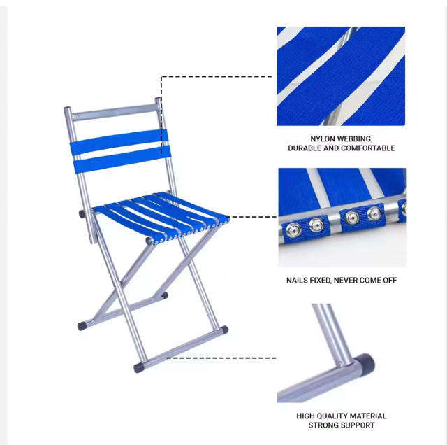 MFURN Portable Multifunction Folding Outdoor Camping Stool Chair-Various Colours 2pc Set