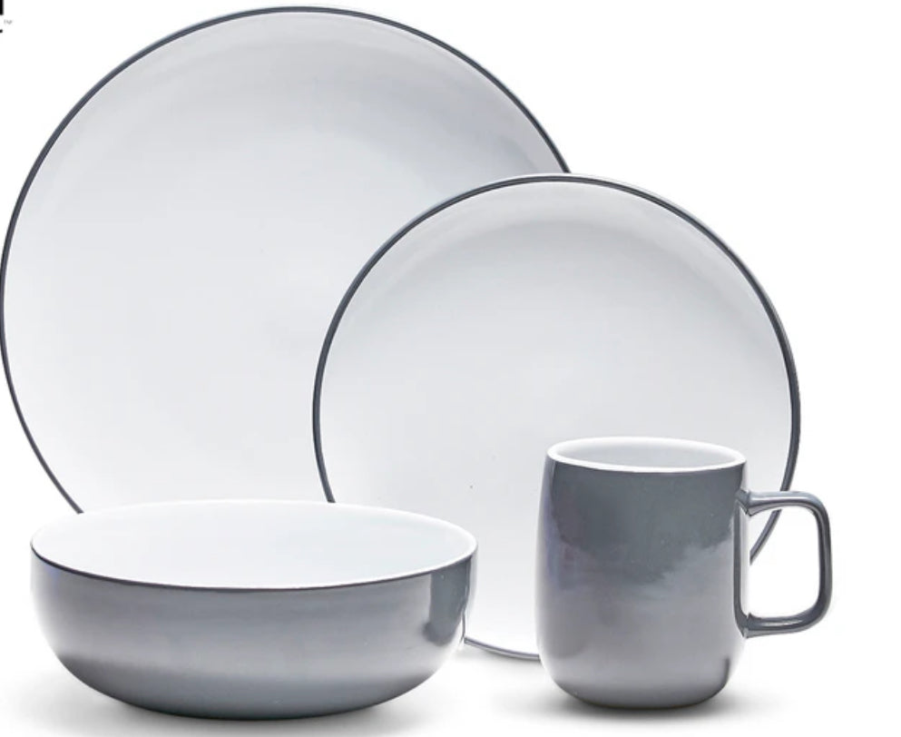 New Design Double Matte Colour Glaze, Stoneware Dinner-Set -16pc Various Colour Variations Available