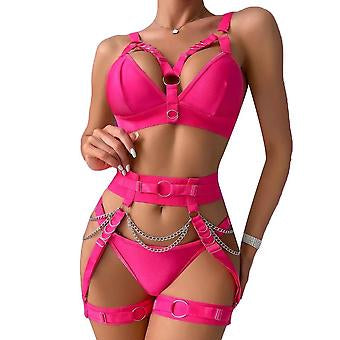 Lingerie Set For  Women Sexy Strappy Lingerie Underwear Bra Garter Set With Chain-Various Colours