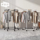 MHome Small  Hexagon Clothes Drying Storage Rack Movable With Wheels