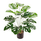 Artificial Monstera Plant Indoor, Artificial Tall Plant 18 Branches in Pot, Large Faux Monstera Plant Real Touch Green Fake Plants for Bedroom Office Garden Wedding Party Deco 1M